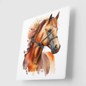 BEAUTIFUL CHESTNUT WATERVERF HORSHOOFD VIERKANTE KLOK (Hoek)