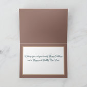 Beautiful Chic Floral Bouquet White Flower Holiday Kaart (Binnen)