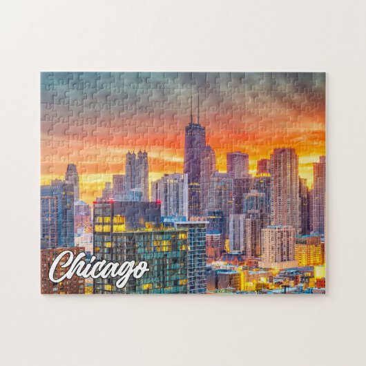 Beautiful Chicago, Illinois, Verenigde Staten Legpuzzel (Horizontaal)