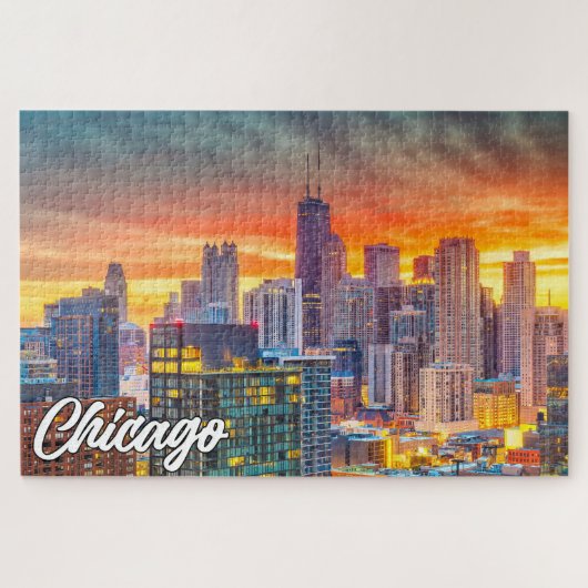 Beautiful Chicago, Illinois, Verenigde Staten Legpuzzel (Horizontaal)