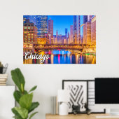 Beautiful Chicago, Illinois, Verenigde Staten Poster (Thuiskantoor)