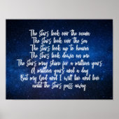 Beautiful Christian Prayer Stars Night Sky Poem  Poster (Voorkant)