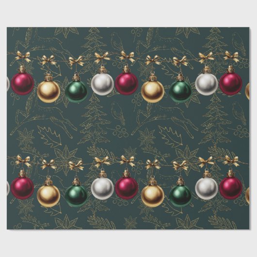 Beautiful Christmas Bauble Ornament   Cadeaupapier (Vlak)