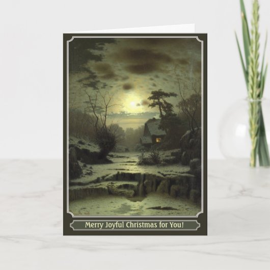 beautiful Christmas card with winter night artwork Feestdagen Kaart (Voorkant)