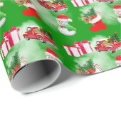 BEAUTIFUL CHRISTMAS CARTOON WRAPPINGPAPIER CADEAUPAPIER (Rol Hoek)