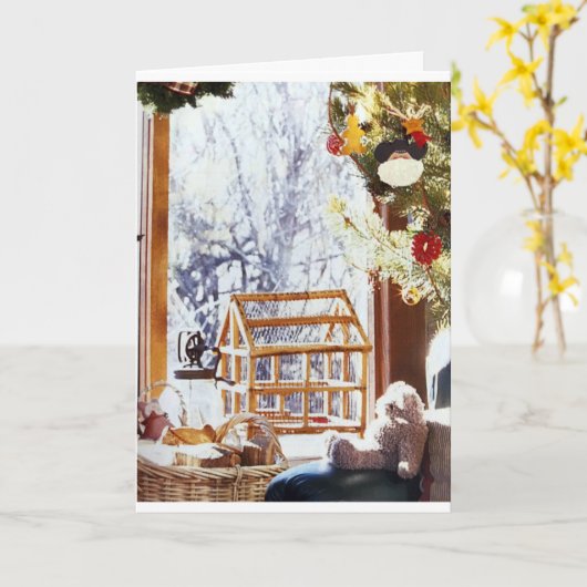 **BEAUTIFUL CHRISTMAS DECOR WIST VOOR U** KAART (Gele Bloem)