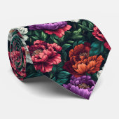 Beautiful Christmas Gift For Husband Peonies Flowe Stropdas (Opgerold)