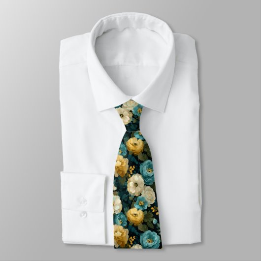 Beautiful Christmas Gift For Men Ranunculus Floral Stropdas (Gebonden)