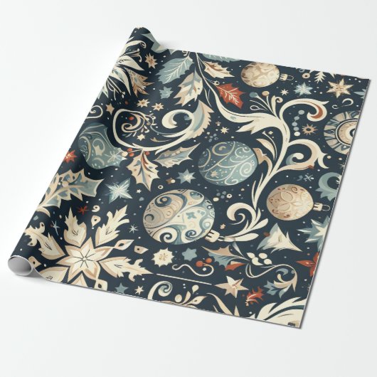 Beautiful Christmas Motifs 3 Cadeaupapier (Uitgerold)