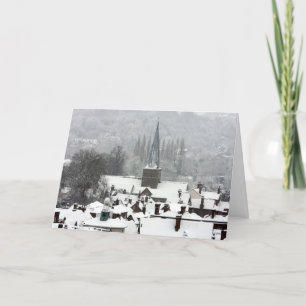 Beautiful Christmas snow scene Feestdagen Kaart