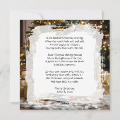 Beautiful Christmas Tree and Violin Festive Poem Feestdagenkaart (Achterkant)