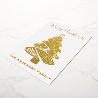 Beautiful Christmas Tree Folie Feestdagenkaart