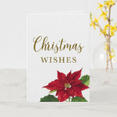 Beautiful Christmas Wishes Holiday Greeting Card Kaart (Gele Bloem)
