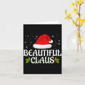 Beautiful Claus Christmas Lights Pajama Family Mat Kaart (Gele Bloem)