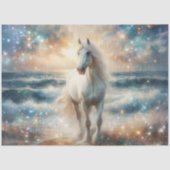 Beautiful Coastal Horse and Ocean Art Decoupage Tissuepapier (Voorkant)