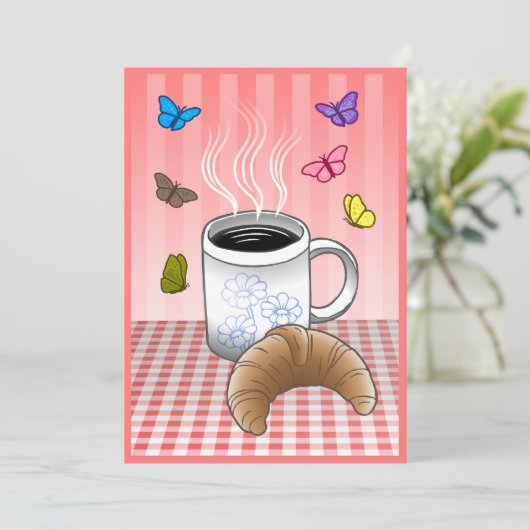 Beautiful Coffee Time Kaart (Staand voorkant)