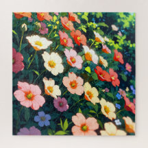 Beautiful colorful anime flowers