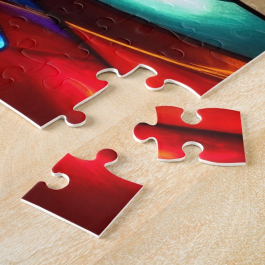 Beautiful Colorful Glimmering Winged Dragonfly Legpuzzel (Zijkant)