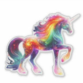 Beautiful Colorful Unicorn  Sticker (Voorkant)