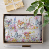 Beautiful Colorful Wildflowers & Butterflies Tissuepapier (Geschenk)