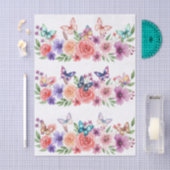 Beautiful Colorful Wildflowers & Butterflies Tissuepapier (Craft)