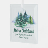 Beautiful Company Merry Christmas Trees Custom Glas Ornament (Voorkant links)