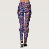 Beautiful, Cool Puprle Lavender Paisley Design Leggings (Achterkant)