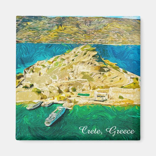 Beautiful Crete Greece Scenery Oil Paint Magneet (Voorkant)