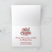 Beautiful Crimson and Gold Angel Christmas Feestdagen Kaart (Binnen)