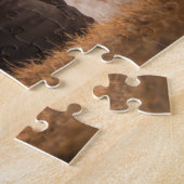 Beautiful Custom Dog and Owner Looking at Lake Legpuzzel (Zijkant)