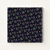 Beautiful Custom Name Modern Leaf Spiral Notebook Notitieboek (Achterkant)
