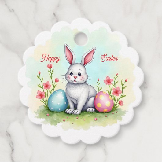 Beautiful Cute Easter Bunny Collection Bedankjes Labels (Voorkant)