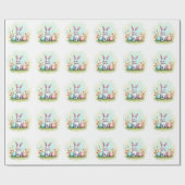 Beautiful Cute Easter Bunny Collection Cadeaupapier (Vlak)