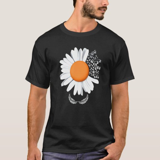 Beautiful Daisy With Butterflies Hope Daisy T-shirt (Voorkant)