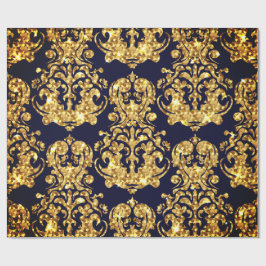 Beautiful Damask Gold & Black Wrapping paper roll Cadeaupapier