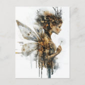 Beautiful Dandelion Fairy Glitch Briefkaart (Voorkant)