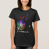 Beautiful dandelion with colourful spores flying a t-shirt (Voorkant)