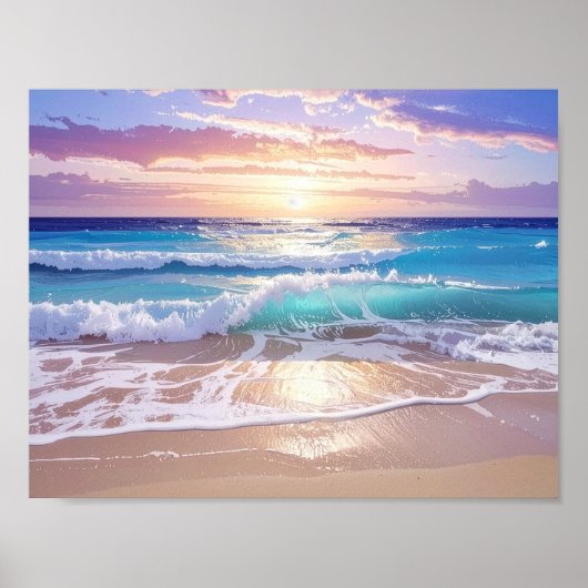 Beautiful Day Ocean Wonders at the Seashore Beach Poster (Voorkant)