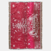 Beautiful Deep Red and Green Merry Christmas Deken (Voorkant Verticaal)