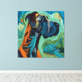 Beautiful detailed unique style Great Dane art  Canvas Afdruk (Insitu (Houten vloer))