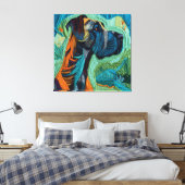 Beautiful detailed unique style Great Dane art  Canvas Afdruk (Insitu (Slaapkamer))