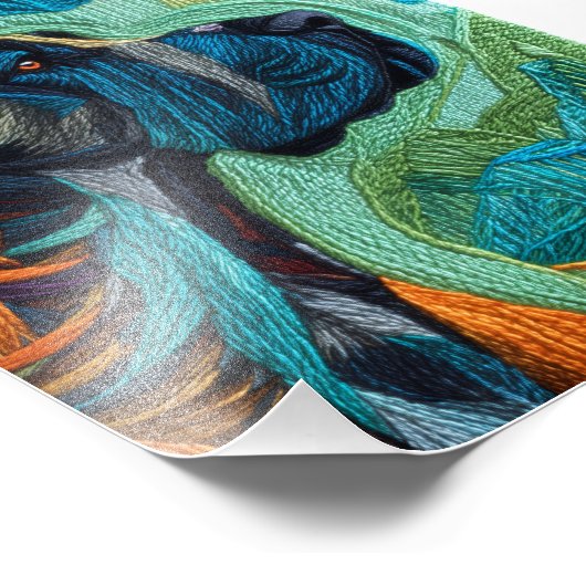 Beautiful detailed unique style Great Dane art  Foto Afdruk (Hoek)