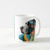 Beautiful detailed unique style Great Dane mug Koffiemok (Voorkant rechts)