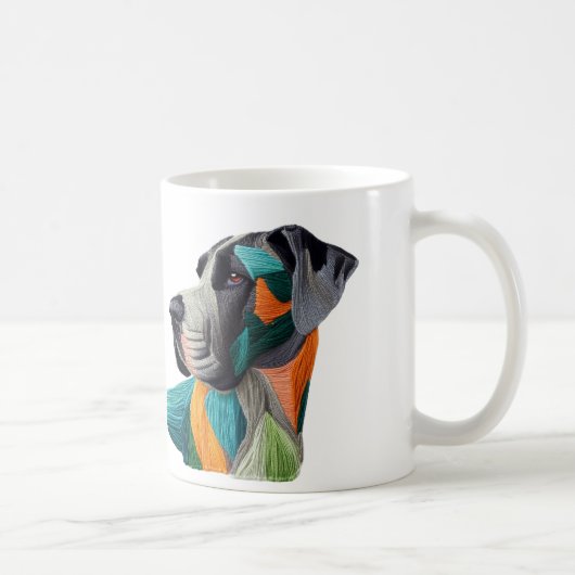 Beautiful detailed unique style Great Dane mug Koffiemok (Rechts)