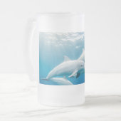 beautiful dolphin matglas bierpul (Voorkant links)