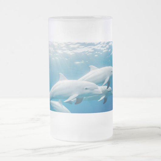 beautiful dolphin matglas bierpul (Center)