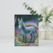 Beautiful Donkey at Night Briefkaart (Staand voorkant)