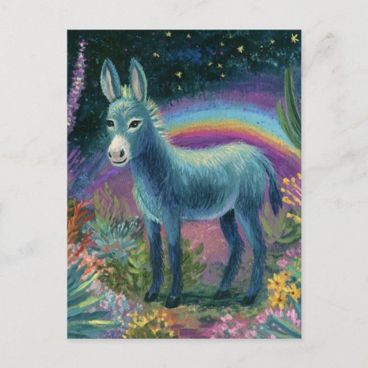 Beautiful Donkey at Night Briefkaart (Voorkant)