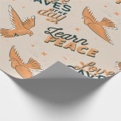 Beautiful Dove Peace Animal Pattern Cute Summer Cadeaupapier (Hoek)