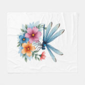 Beautiful Dragonfly Watercolor Art Insect Lover Ea Fleece Deken (Voorkant (Horizontaal))